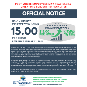 Half Moon Bay Official Notice