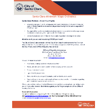City of Santa Clara Workers: Know Your Rights