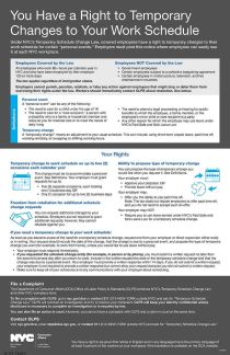 New York Temporary Schedule Change Poster